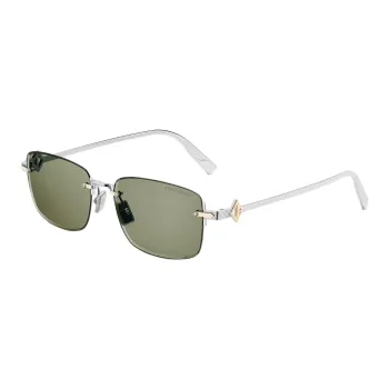 DIOR Metal Square Sunglasses Unisex Silver