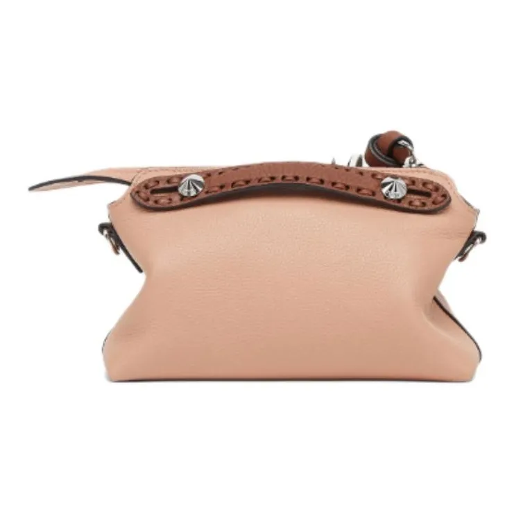 FENDI Leather One Shoulder Handbags Mini Women's Pink-3