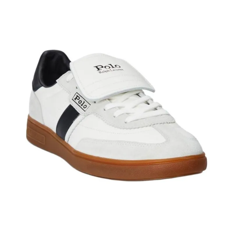 Polo Ralph Lauren Bedford Low Top Skateboard Shoes Men's White Gray-2