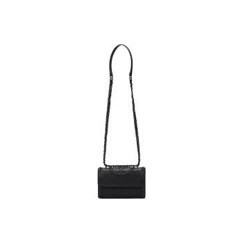 TORY BURCH Fleming Embossed Leather Crossbody Bag, Shoulder Bag Women's Black