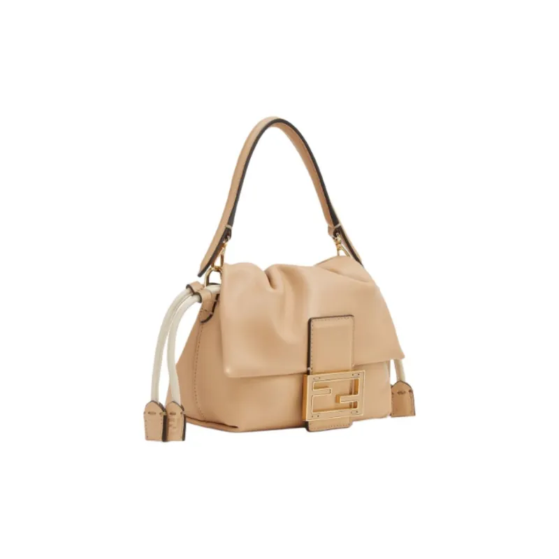 FENDI Baguette Leather One Shoulder Handbags Small Size Women's Pink-1