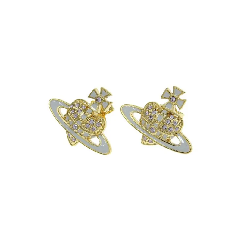 Vivienne Westwood Enamel, Crystal Earrings Women's Gold-0