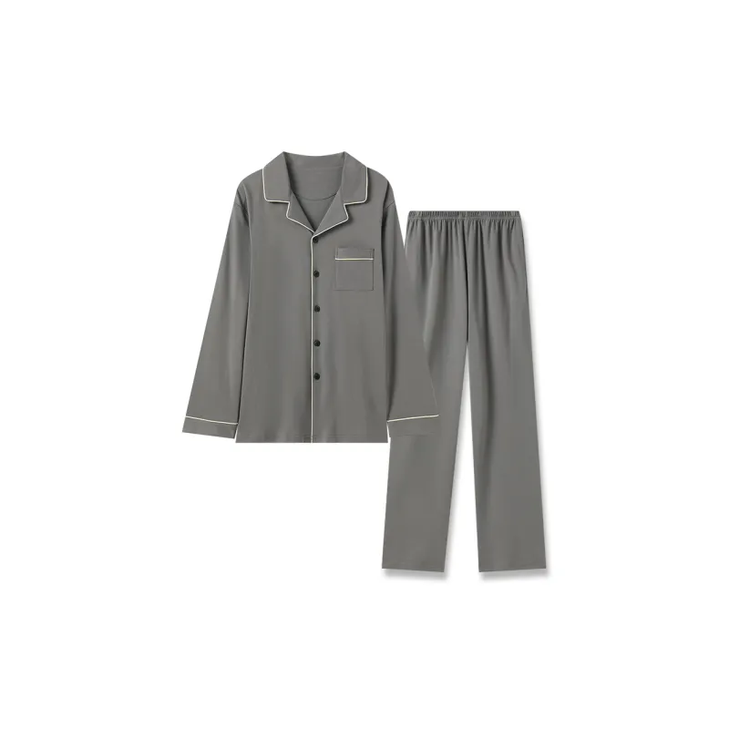 Shivs Pajama Set Men's Black Gray-0