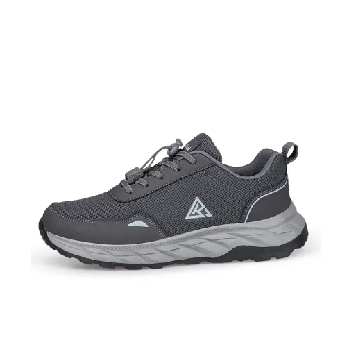 Recreation Anti Slip Wear Resistant Moisture Wicking Low Top Casual Shoes Men's Dark Gray
