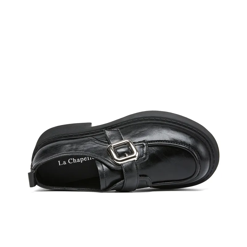 La Chapelle Loafers 5cm Women's Black-3