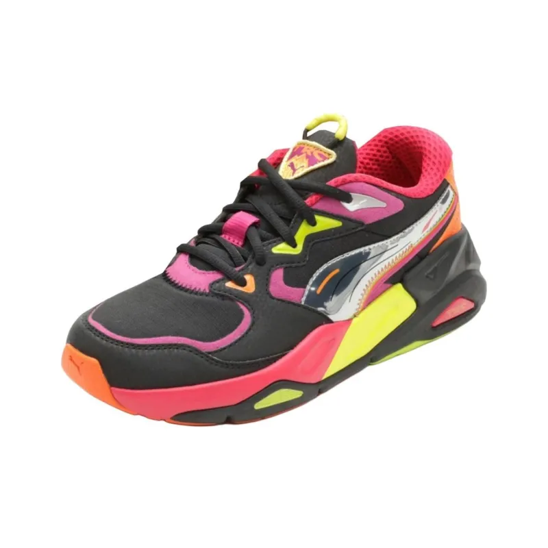 PUMA TRC Mira Slip Resistant Low Top Casual Shoes Women's Black Pink-1