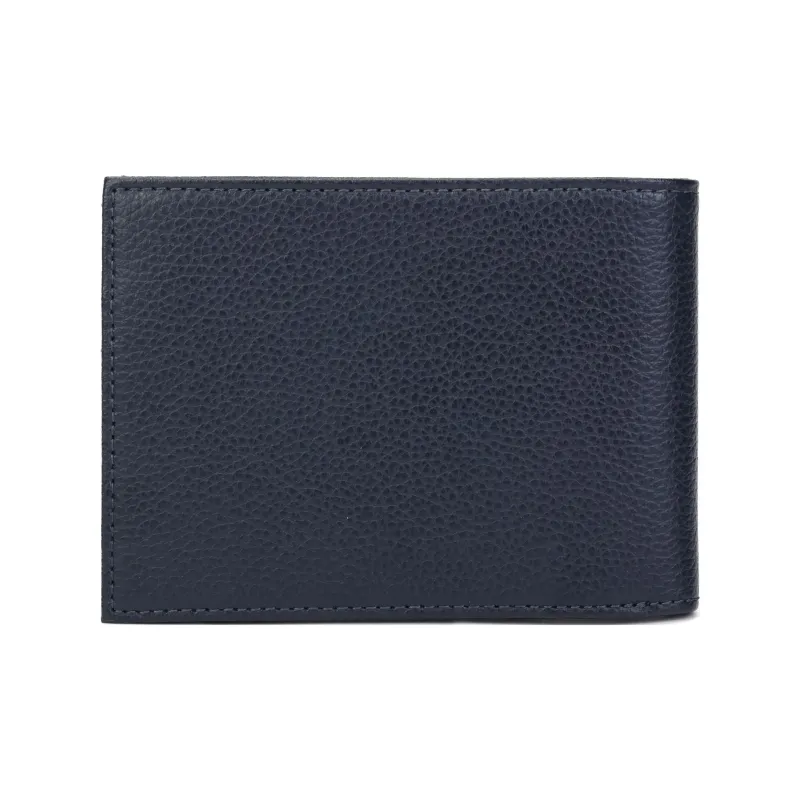 EMPORIO ARMANI Leather 3 in 1, Wallet, Keychain, Key Pouch Men's Navy Blue-2