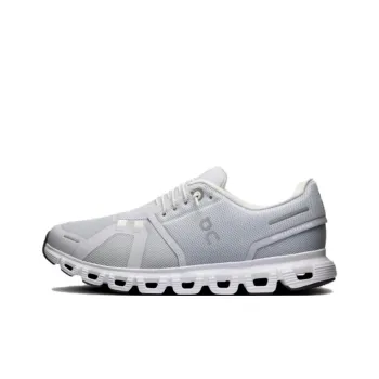 On Cloud 6 Anti Slip Wear Resistant Low Top Casual Running Shoes Women's Gray White