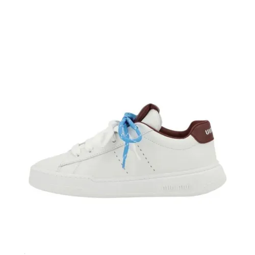 MIU MIU Low Top Skateboard Shoes Women's White