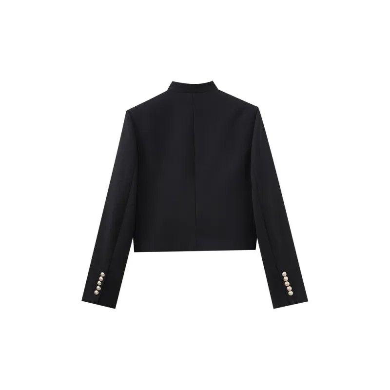 SHUIYUNJIAN Cropped Coats Women's Black-1