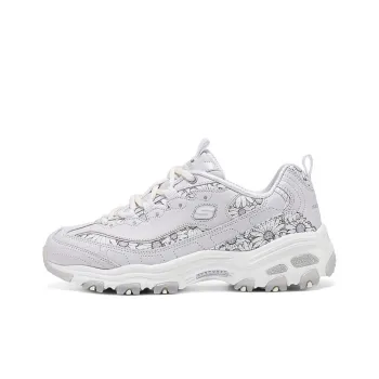 Skechers DLITES Anti Slip Wear Resistant Low Top Chunky Sneakers Women's Gray