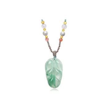 Cuiya Golden Building Dulong Jade Necklaces Women's