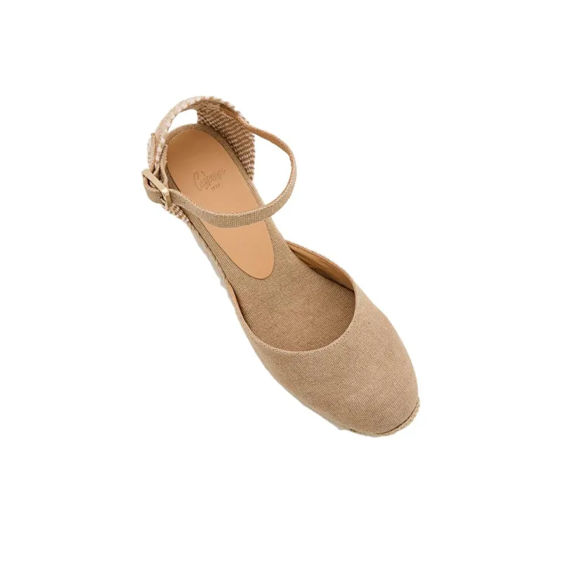 Castañer Carol Wedge Heel High Heels 6cm Women's Beige-3