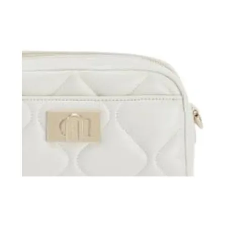Furla 1927 Collection Quilted Nappa Leather Shoulder Bag Crossbody Bag Mini Women's Cotton Candy White-4