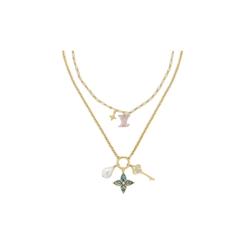 LOUIS VUITTON Lv Layer Color Necklace-0