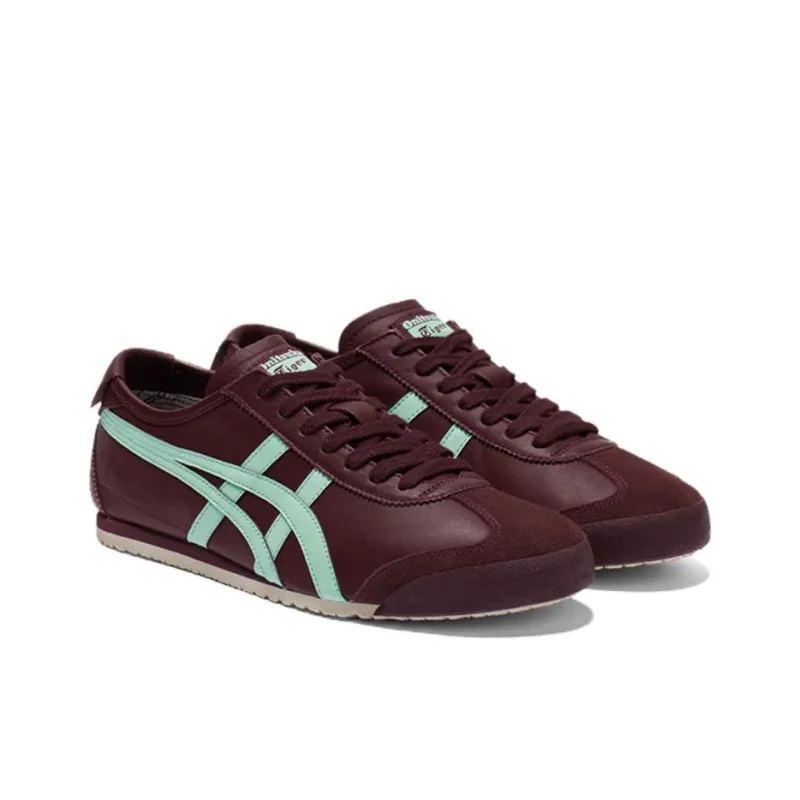 Onitsuka Tiger MEXICO 66 Cushioning Wear Resistant Low Top Casual Shoes Unisex Deep Red-2