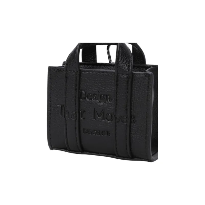 DESCENTE Synthetic Leather Bag Charm Bag Merch Women's Black-3