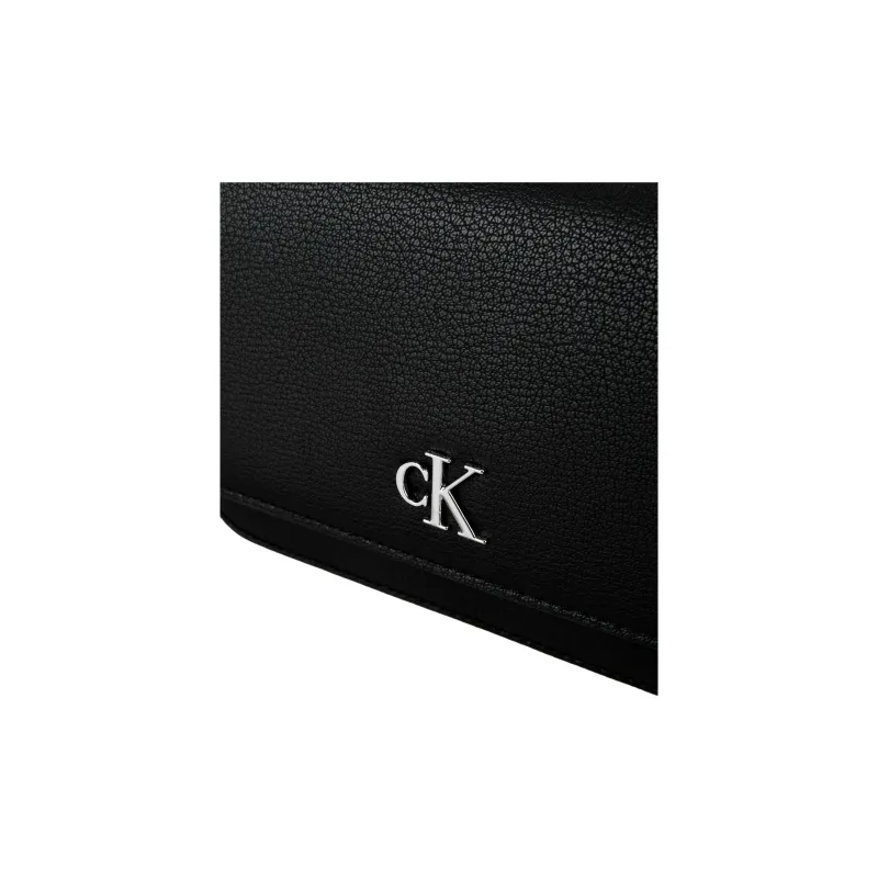 CALVIN KLEIN Minimal Collection Polyester With Polyurethane Shoulder Bag, Crossbody Bag Women's Black-3