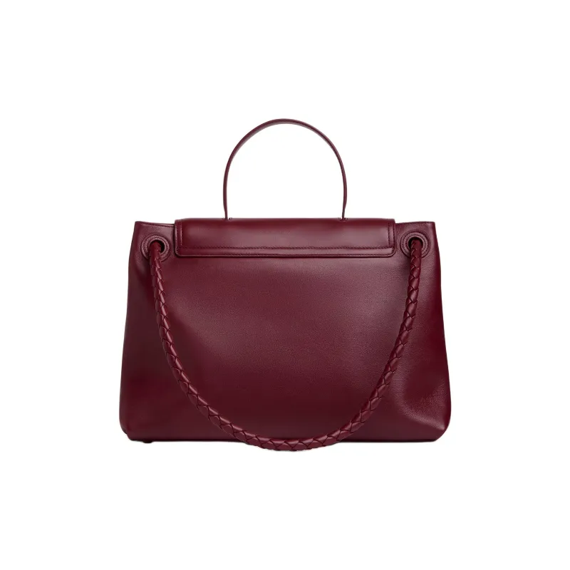 Bottega Veneta Calfskin Tote Bag, Shopping Bag, Shoulder Bag, Crossbody Bag, Handbag Medium Size Women's Burgundy-3