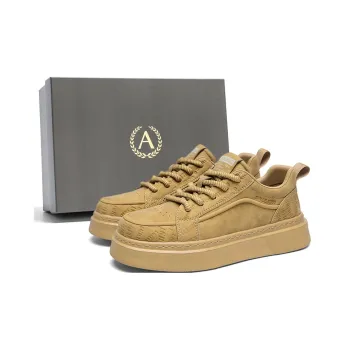 AOKANG Air Force One Series Skateboard Shoes Men Low Top Yellow, Brown, White