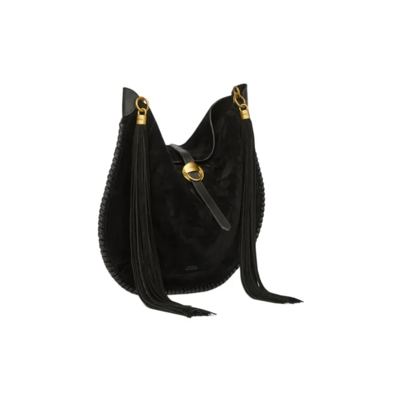 ISABEL MARANT Suede Shoulder Bag Women's Black-1