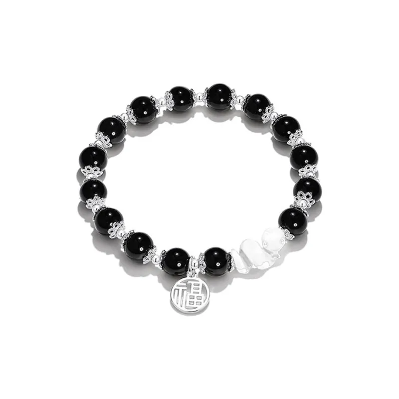 D.K.X Glass Cat Eye Jade Bracelets Unisex-4