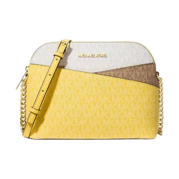 MICHAEL KORS Jet Set Travel Medium Color Block Signature Logo Dome Crossbody Bag