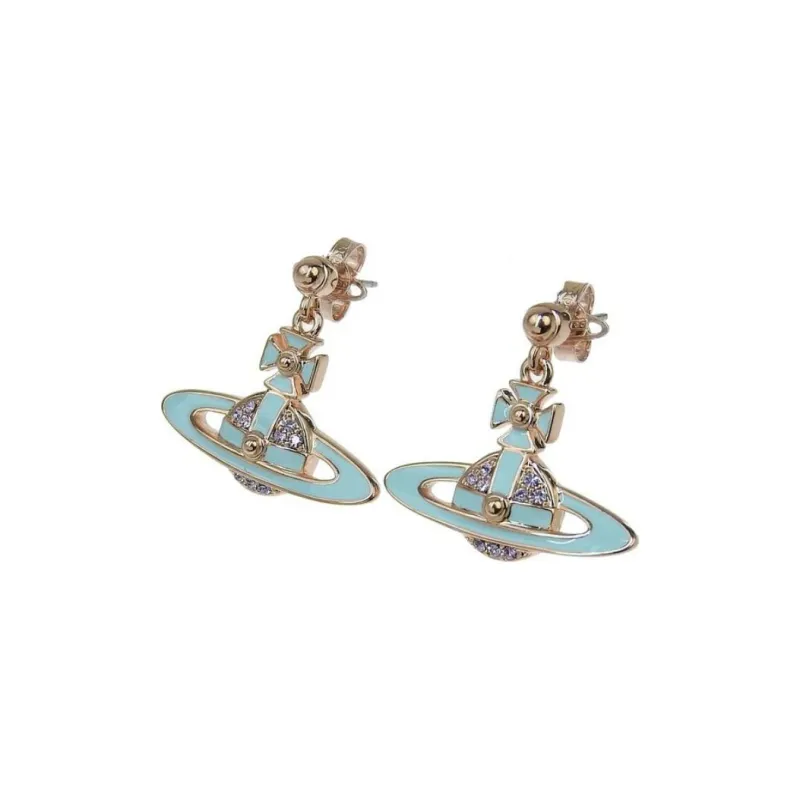 Vivienne Westwood Brass Earrings Women's Blue-0