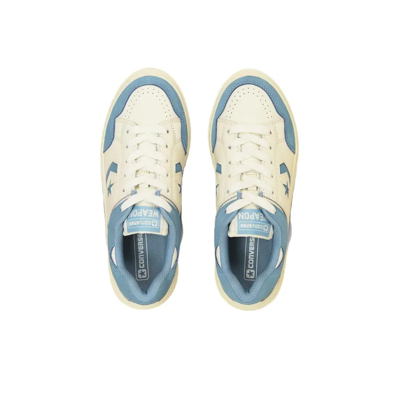Converse Weapon Non-slip Lightweight Low-Top Casual Shoes Women's White Blue-3