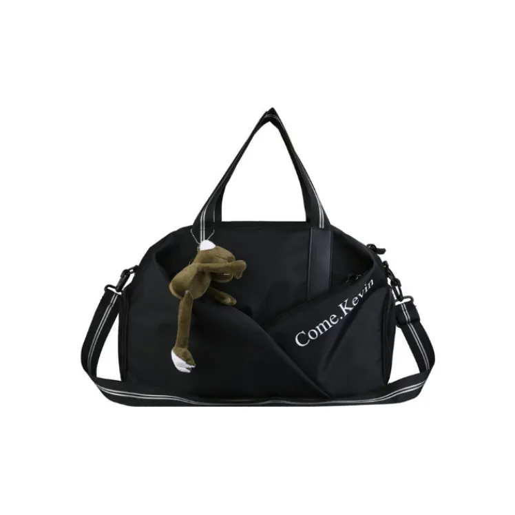 BGAY Nylon Travel Bag Unisex Black/Pink/Blue-3