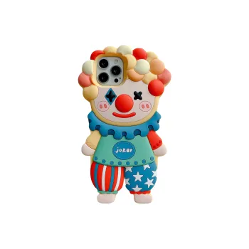 Beams Silicone Material Quirky Cartoon Joker Phone Cases Compatible With IPhone 16 Pro Max
