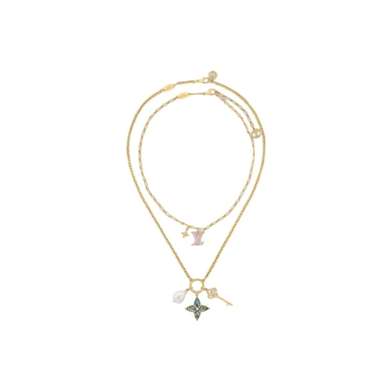 LOUIS VUITTON Lv Layer Color Necklace-1