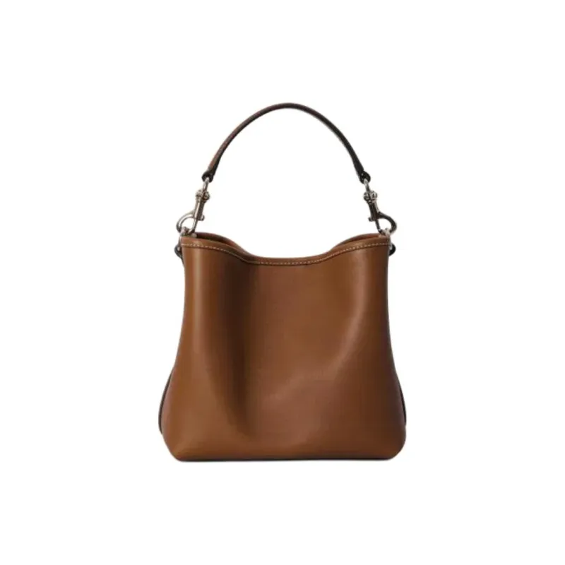 GUCCI Calfskin Bucket Bags One Shoulder Handbags Mini Women's Brown-2