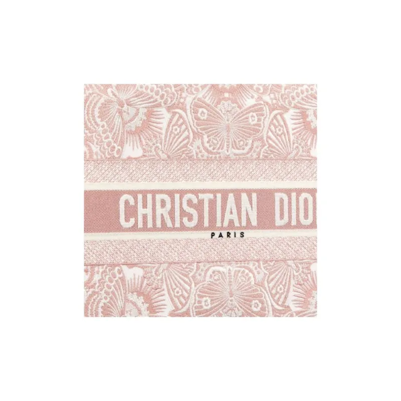 DIOR BookTote Cotton Tote Bag, Shopping Bag, Shoulder Bag, Handbag Medium Size Women's Peach Blossom Pink-4