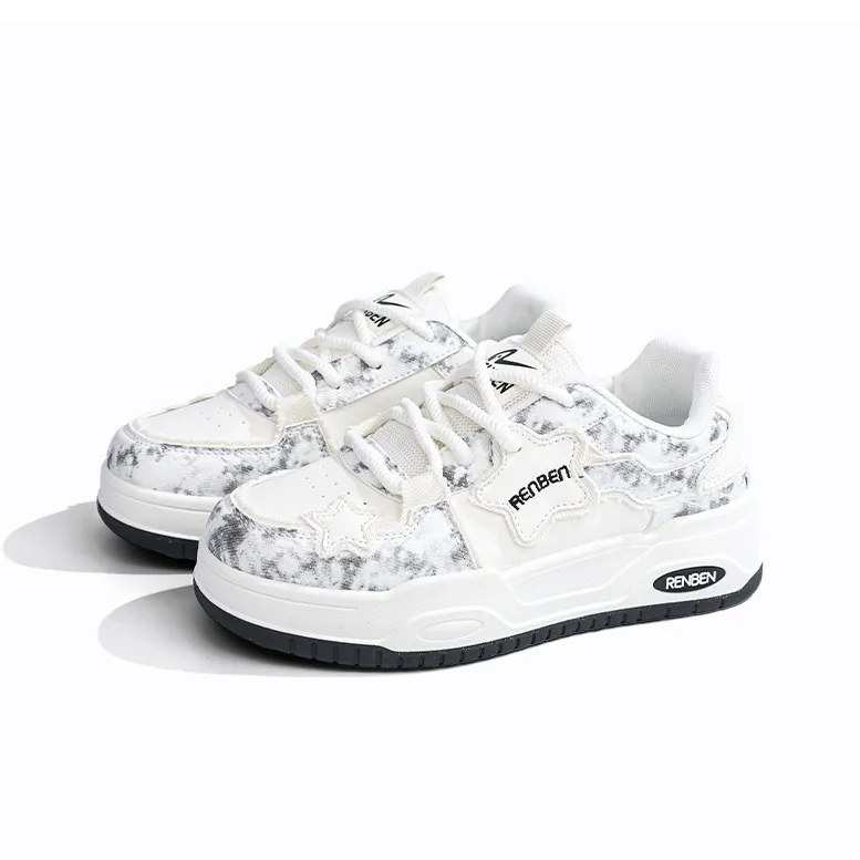 RENBEN Anti-Slip And Wear-Resistant Height Increasing Low-Top Skateboard Shoes Women's-12