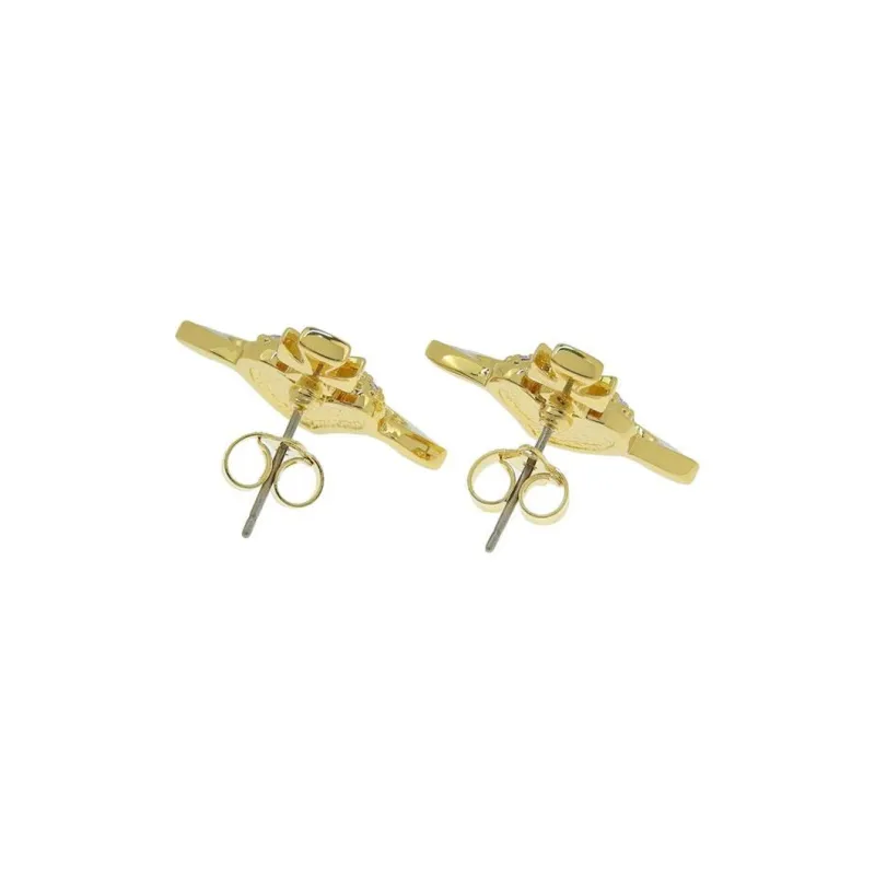 Vivienne Westwood Enamel, Crystal Earrings Women's Gold-2