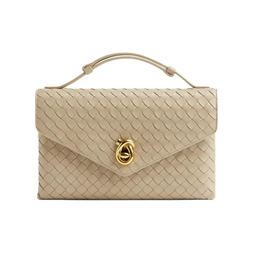 Bottega Veneta KNOT Lambskin One Shoulder Handbags Women's Light Umber