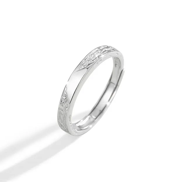 PHOENIXSILY 999 Fine Silver Rings Unisex-0