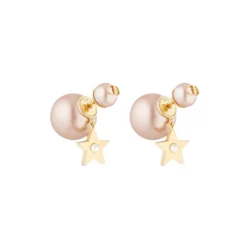 DIOR Metal Earrings Women's Pink