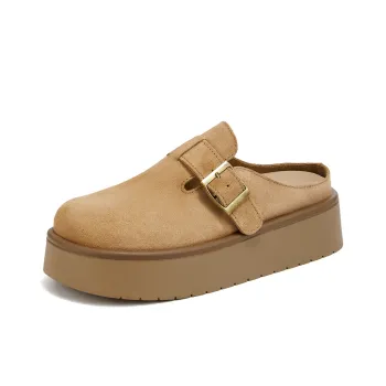 La Chapelle Slip Resistant Abrasion Resistant Closed Toe Slippers Women's Brown