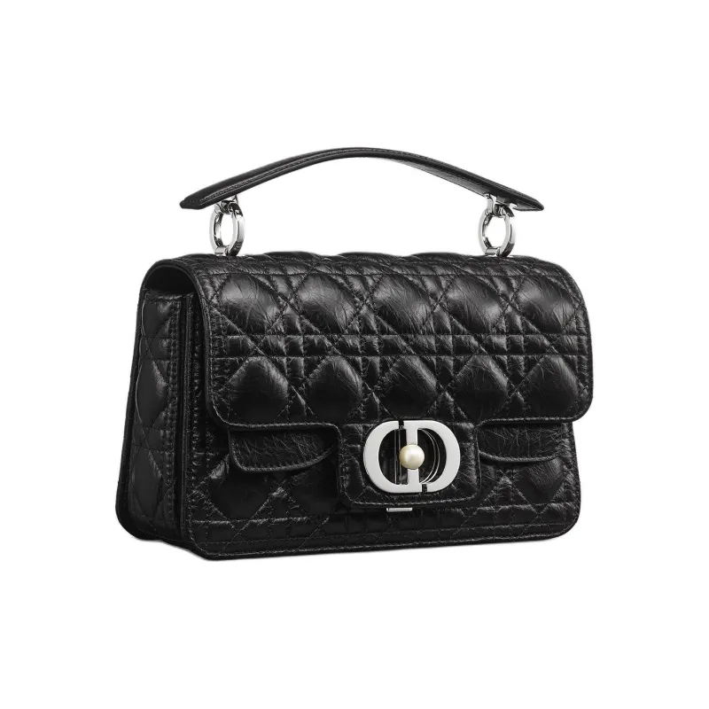 DIOR Jolie Cow Leather One Shoulder Handbag Small Size Women's Black-1