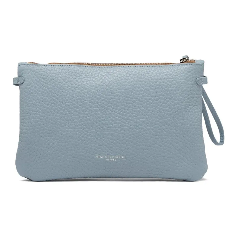 GIANNI CHIARINI Leather Clutches Crossbody Bag Shoulder Bag Women's Blue-0