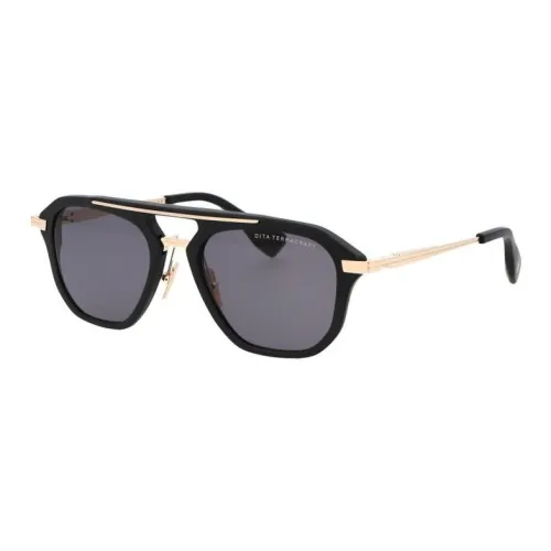 DITA Square Eyeglass Frames Unisex Gold