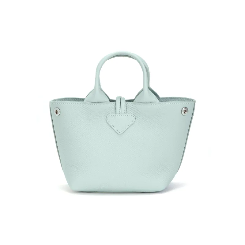 LONGCHAMP Le Roseau Calfskin Shoulder Bag, Crossbody Bag, Handbag Extra Small Women's Light Blue-2