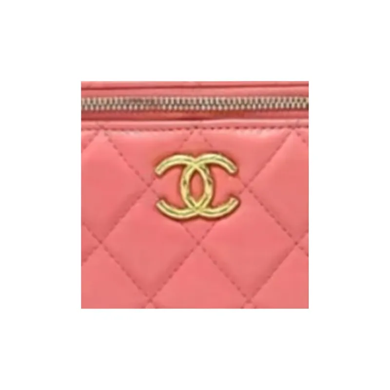 CHANEL Leather Small Square Box Shoulder Bag, Crossbody Bag Women's Pink-1