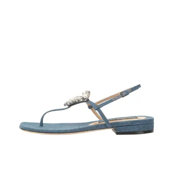 SERGIO ROSSI Godiva One Strap Sandals Women's Blue