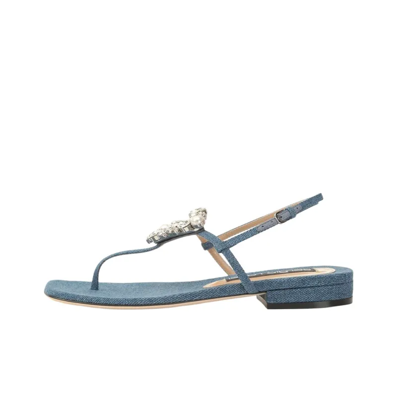 SERGIO ROSSI Godiva One Strap Sandals Women's Blue-0