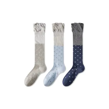 JIAZINI Knee High Socks Women's Combo Set