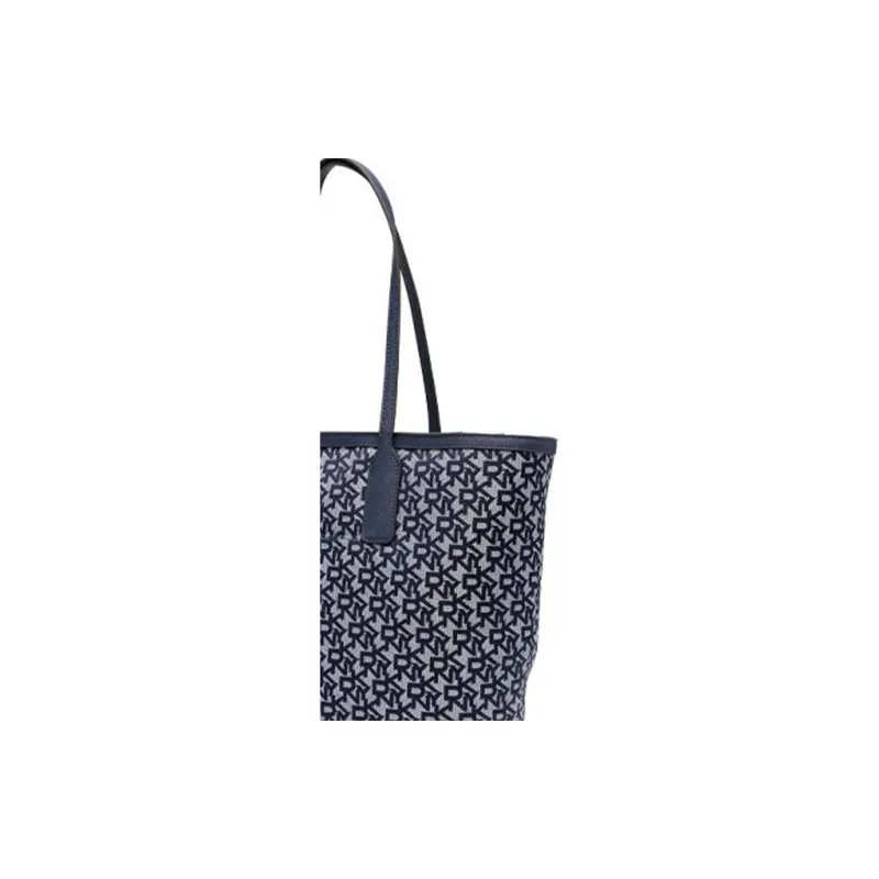 DKNY Leather Tote Bag Shopping Bag Handbag Women's Blue-2