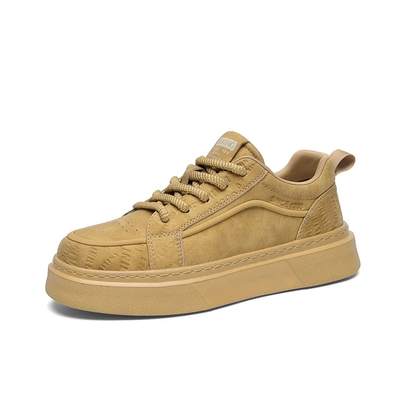 AOKANG Air Force One Series Skateboard Shoes Men Low Top Yellow, Brown, White-2